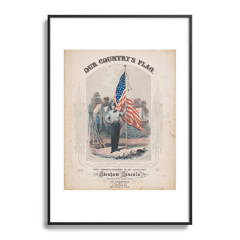 DENY Designs Our Country s Flag Metal Framed Art Print