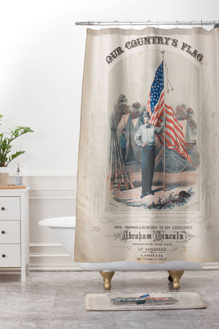 DENY Designs Our Country s Flag Shower Curtain And Mat