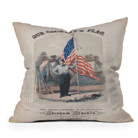 DENY Designs Our Country s Flag Outdoor Throw Pillow