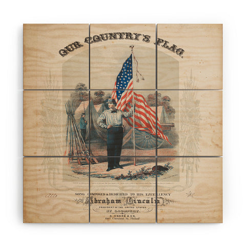 DENY Designs Our Country s Flag Wood Wall Mural