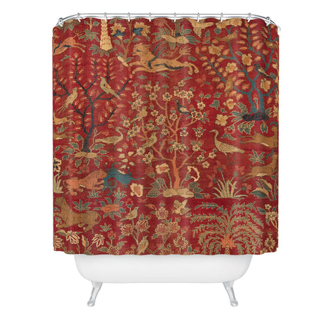 DENY Designs Palm Trees Ibexes and Birds Shower Curtain