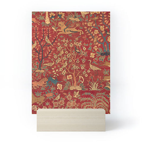 DENY Designs Palm Trees Ibexes and Birds Mini Art Print