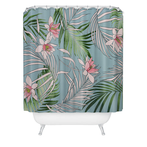 DENY Designs pb palm beach floral Shower Curtain