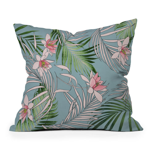 DENY Designs pb palm beach floral Throw Pillow
