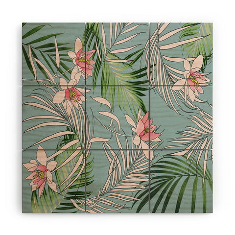 DENY Designs pb palm beach floral Wood Wall Mural