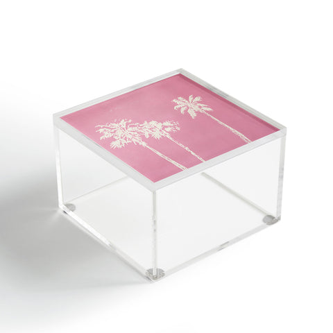 DENY Designs pb pink palm trees Acrylic Box
