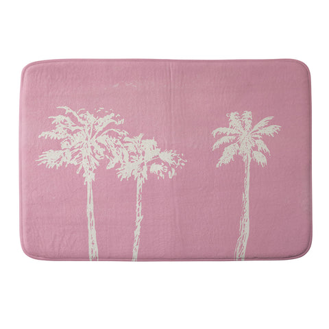 DENY Designs pb pink palm trees Memory Foam Bath Mat