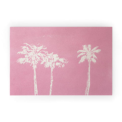 DENY Designs pb pink palm trees Welcome Mat