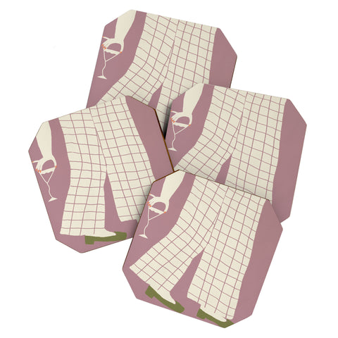 DENY Designs Pinkies Up Whimsy Coaster Set