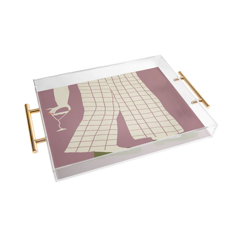 DENY Designs Pinkies Up Whimsy Acrylic Tray