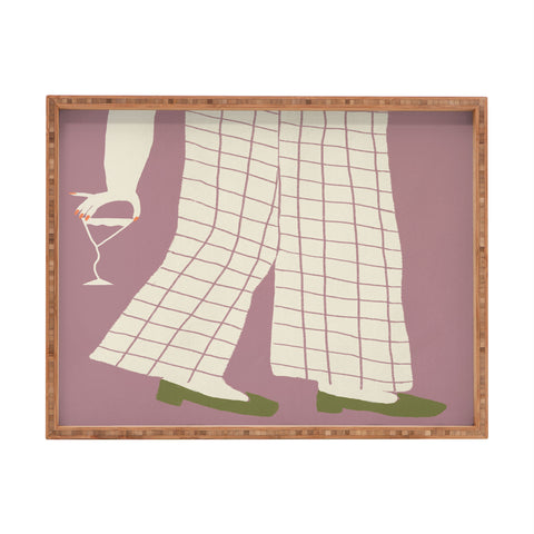 DENY Designs Pinkies Up Whimsy Rectangular Tray