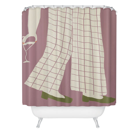 DENY Designs Pinkies Up Whimsy Shower Curtain