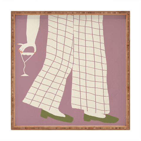 DENY Designs Pinkies Up Whimsy Square Tray