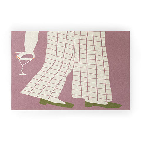 DENY Designs Pinkies Up Whimsy Welcome Mat