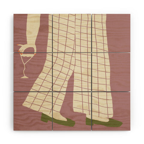 DENY Designs Pinkies Up Whimsy Wood Wall Mural