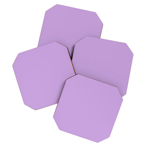 DENY Designs Powder Purple 529c Coaster Set