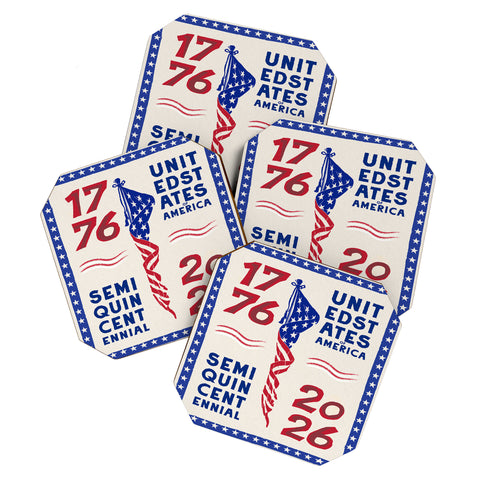 DENY Designs Retro 76 26 Coaster Set