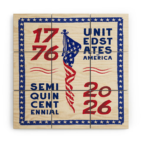 DENY Designs Retro 76 26 Wood Wall Mural