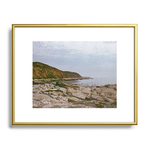 DENY Designs rocky beachside Metal Framed Art Print