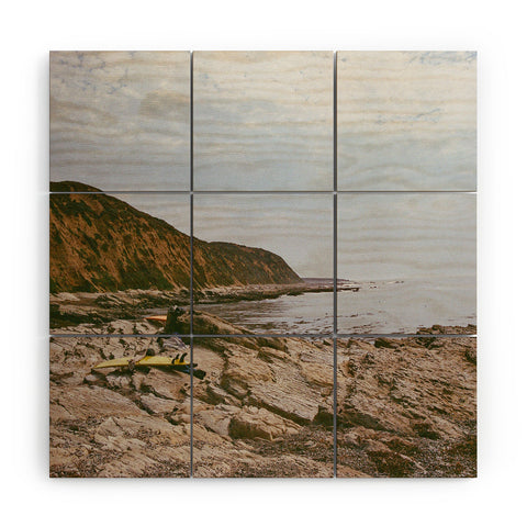 DENY Designs rocky beachside Wood Wall Mural