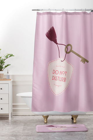 DENY Designs room key Shower Curtain And Mat