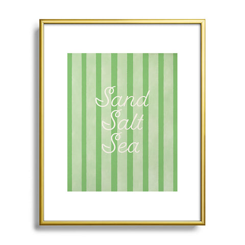 DENY Designs sand salt sea Metal Framed Art Print