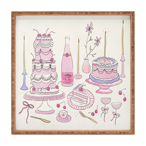 DENY Designs southeast preppy afternoon tea Square Tray