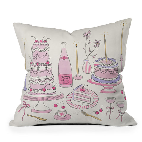 DENY Designs southeast preppy afternoon tea Throw Pillow