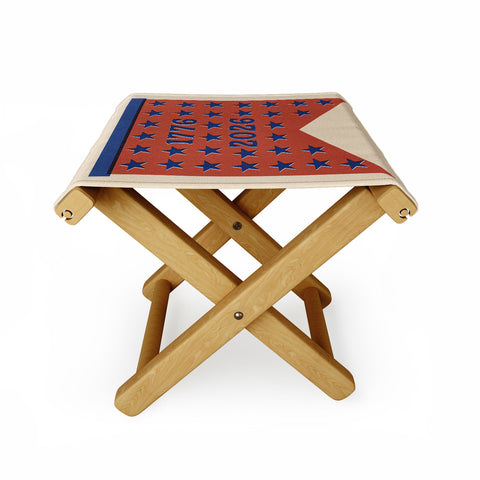 DENY Designs Star Banner Folding Stool
