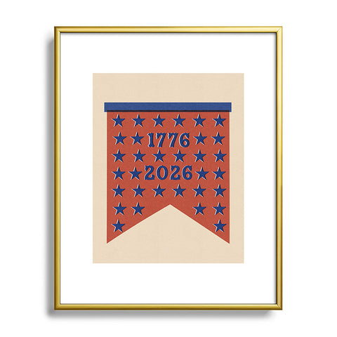 DENY Designs Star Banner Metal Framed Art Print