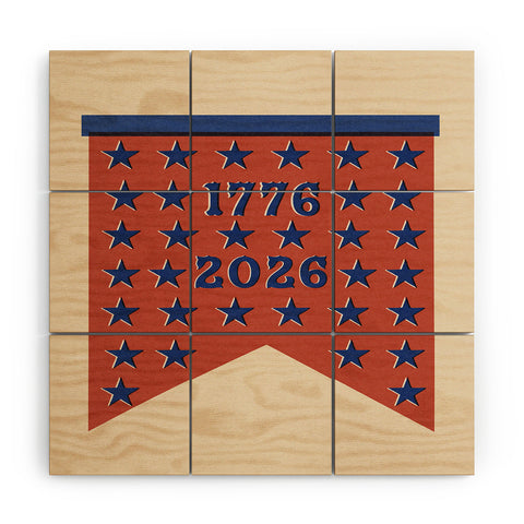 DENY Designs Star Banner Wood Wall Mural