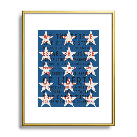 DENY Designs Starred Preamble Metal Framed Art Print