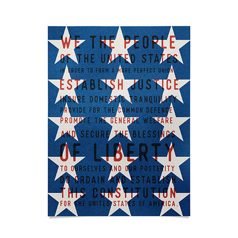 DENY Designs Starred Preamble Poster
