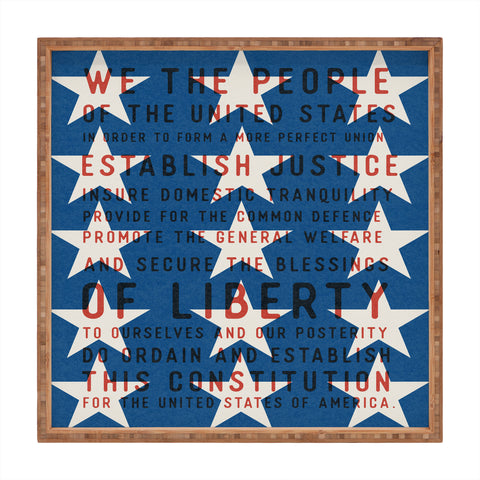 DENY Designs Starred Preamble Square Tray