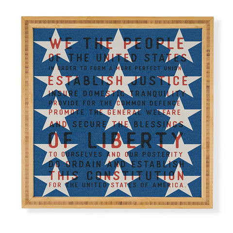 DENY Designs Starred Preamble Framed Wall Art