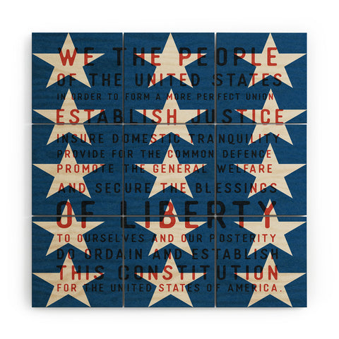 DENY Designs Starred Preamble Wood Wall Mural