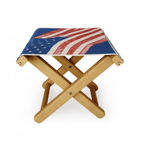 DENY Designs Stars n Stripes Semiquincentennial Folding Stool