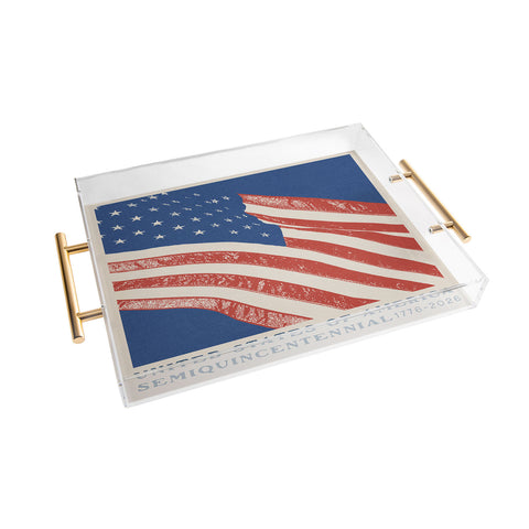 DENY Designs Stars n Stripes Semiquincentennial Acrylic Tray
