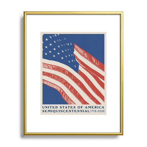DENY Designs Stars n Stripes Semiquincentennial Metal Framed Art Print