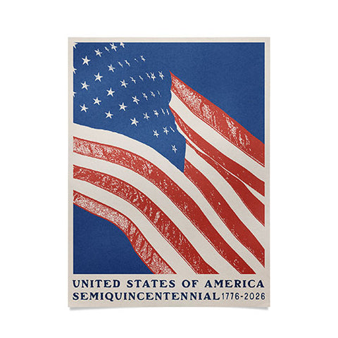 DENY Designs Stars n Stripes Semiquincentennial Poster