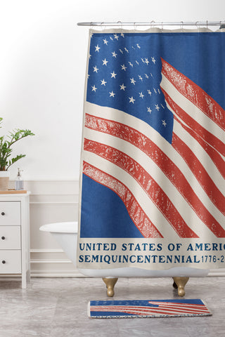 DENY Designs Stars n Stripes Semiquincentennial Shower Curtain And Mat