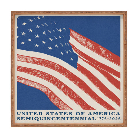 DENY Designs Stars n Stripes Semiquincentennial Square Tray