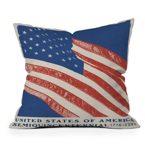 DENY Designs Stars n Stripes Semiquincentennial Outdoor Throw Pillow