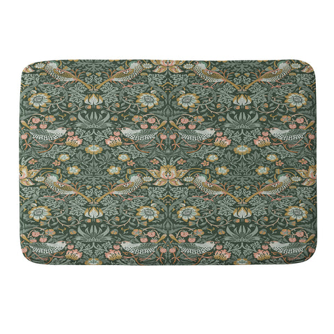 DENY Designs Strawberry Thief Green Memory Foam Bath Mat