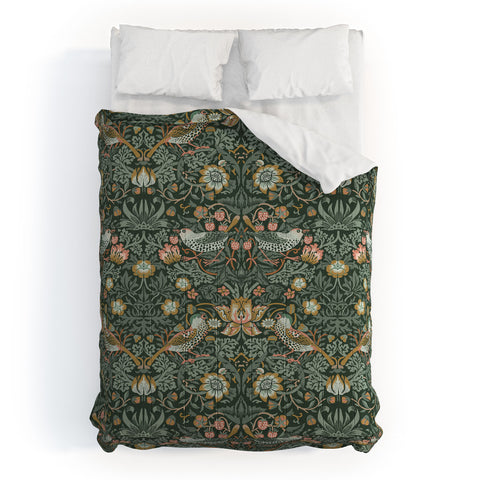 DENY Designs Strawberry Thief Green Comforter
