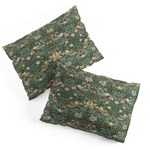 DENY Designs Strawberry Thief Green Pillow Shams