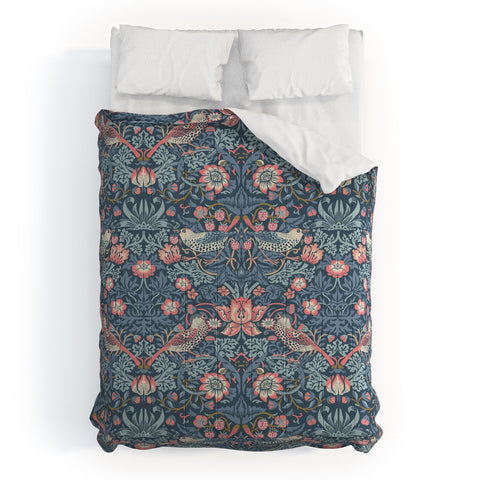 DENY Designs Strawberry Thief Navy Pink Comforter