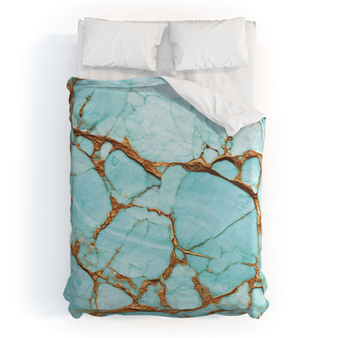 DENY Designs Turquoise Texture Duvet Cover