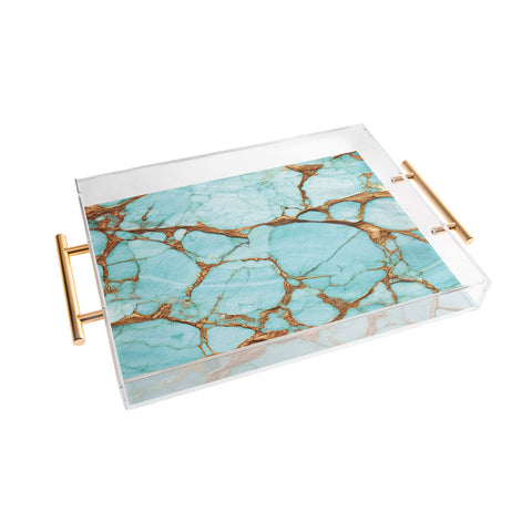DENY Designs Turquoise Texture Acrylic Tray