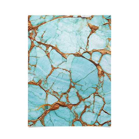 DENY Designs Turquoise Texture Poster